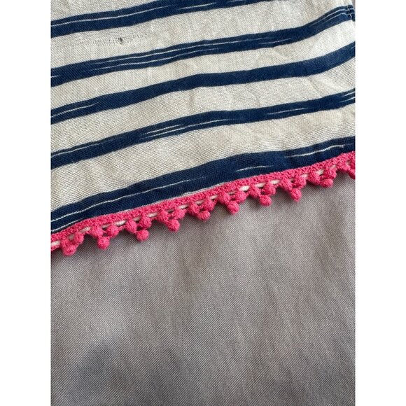 Disney Parks Minnie Mouse Striped Scarf With Rose Accent & Pink Trim - Picture 5 of 9